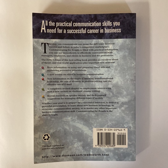 Communicating for Results A Guide for Business Professions Fifth Edition - Picture 2 of 4